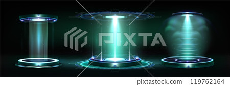 3d light hologram podium for game. Tech portal 3d light hologram podium for game. Tech portal 119762164