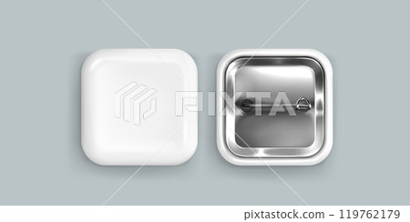 Square pin button mockups set - Stock Illustration [119762179] - PIXTA