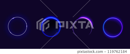 Solar eclipse circles showing moon covering sun Solar eclipse circles showing moon covering sun 119762184