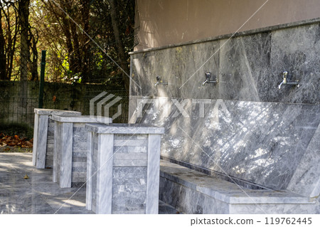 Place for ablution. Preparation before prayer for Muslim people Place for ablution. Preparation before prayer for Muslim people 119762445