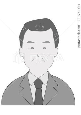 簡單的老人單色插圖 119762575