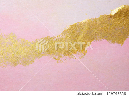 粉紅色和金色的日本紙背景材料 119762838
