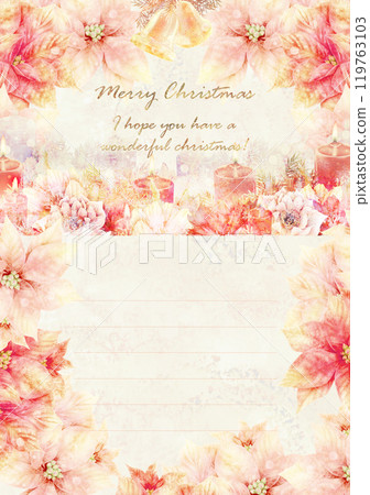 Christmas letter paper red 119763103