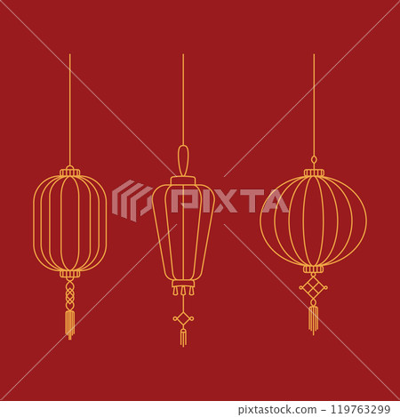 Chinese New Year lantern design element Chinese New Year lantern design element 119763299