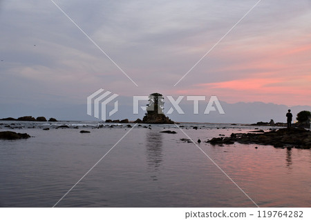 Evening landscape of Ameya coast 119764282