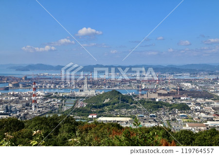 從水島展望台眺望的景色（岡山縣倉敷市） 119764557