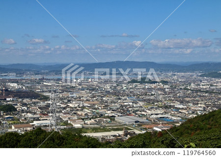 從水島展望台眺望的景色（岡山縣倉敷市） 119764560