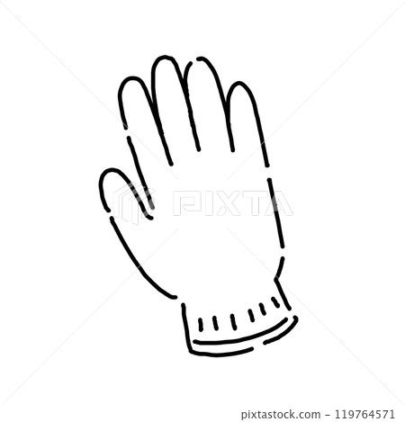 Illustration of a simple glove Illustration of a simple glove 119764571
