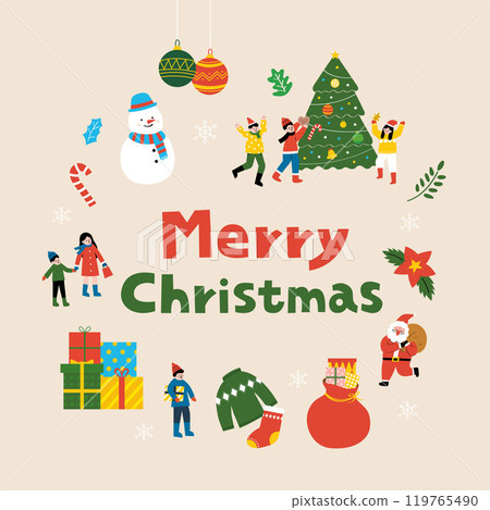 Collection of Merry Christmas 119765490