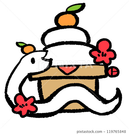 Cute snake New Year's material Cute snake New Year's material 119765848