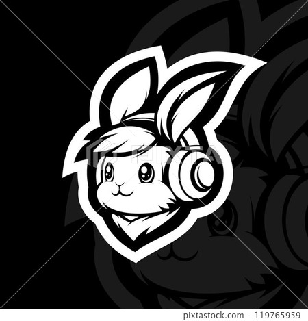 Bunny head mascot esport illustration Bunny head mascot esport illustration 119765959