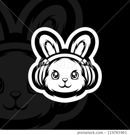 Bunny mascot esport illustration Bunny mascot esport illustration 119765961
