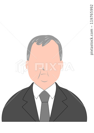 Illustration of a senior man wearing a suit (no face) Illustration of a senior man wearing a suit (no face) 119765992