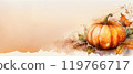 Halloween-style pumpkin painting on Japanese paper 21:9 119766717