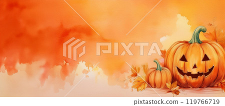 日本紙上的萬聖節風格南瓜圖 21:9 119766719