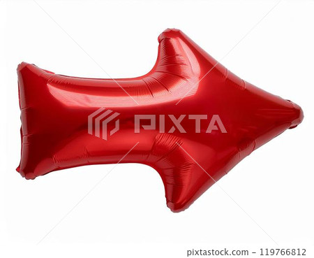 Red balloon arrow 119766812