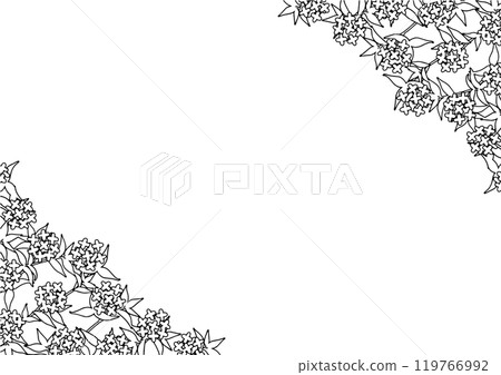 Black and white osmanthus frame 119766992