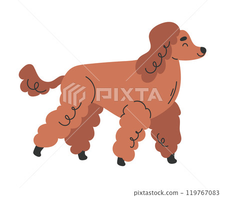 Funny Dog Breed as Four-legged Friend Vector Illustration Funny Dog Breed as Four-legged Friend Vector Illustration 119767083