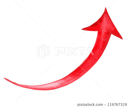 Red handwritten arrow transparent background PNG 119767329
