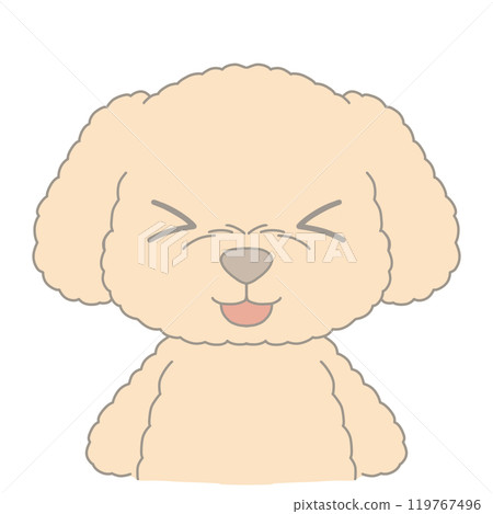 Illustration of a laughing dog Illustration of a laughing dog 119767496