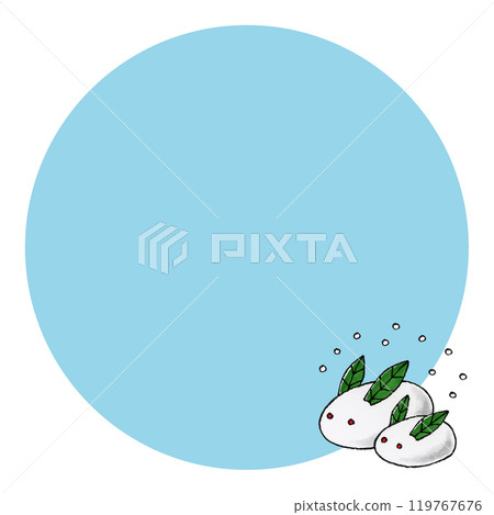 雪兔複製空間（藍色） 119767676