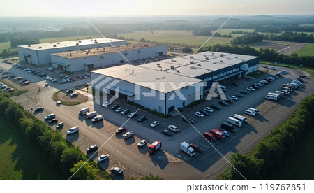 Shipping center postal, Express Shipping, parcel standing, delivering parcel box, worldwide shipping concept, preparing working warehouse, parcel boxes 119767851