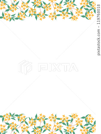 可愛的桂花框架 119768018