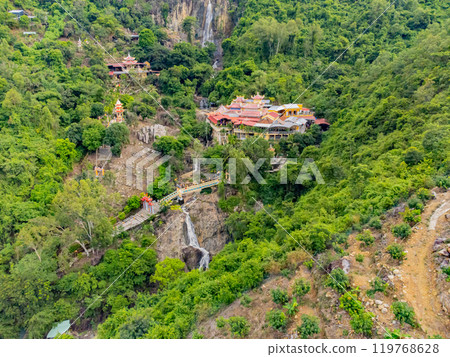 The Buddhist temple in the rock. The Buddhist temple in the rock. 119768628
