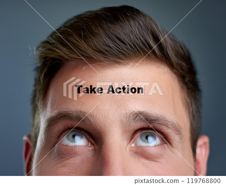 Words that come to mind: take action 119768800
