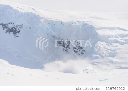 Snow fall on glacier Snow fall on glacier 119769912