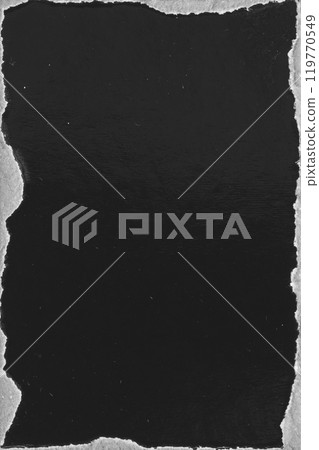Empty old vintage black scratch torn poster overlay texture background 119770549