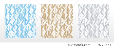Set of abstract geometric patterns. Seamless vector backgrounds. Colored ornaments Graphic modern patterns Simple lattice graphic design 119770564