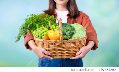 Fresh vegetables taken 119771262