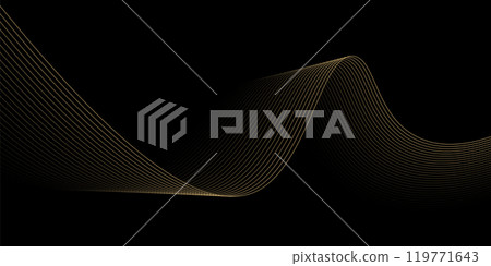 Elegant wave pattern in a dark background. Vector illustration 119771643