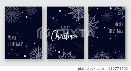 Merry Christmas greeting cards set 119771762