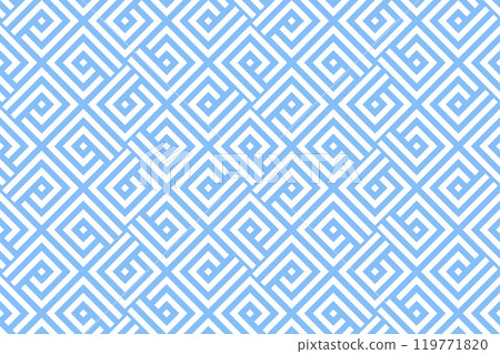 Abstract geometric pattern. A seamless vector background. White and blue ornament. Graphic modern pattern. Simple lattice graphic design Abstract geometric pattern. A seamless vector background. White and blue ornament. Graphic modern pattern. Simple lattice graphic design 119771820