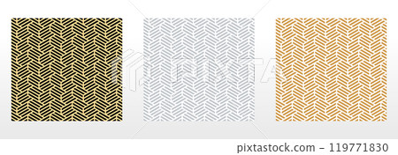 Set of abstract geometric patterns. Seamless vector backgrounds. Colored ornaments Graphic modern patterns Simple lattice graphic design Set of abstract geometric patterns. Seamless vector backgrounds. Colored ornaments Graphic modern patterns Simple lattice graphic design 119771830