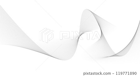 abstract curved lines of fluid motion. Vector illustration 119771890