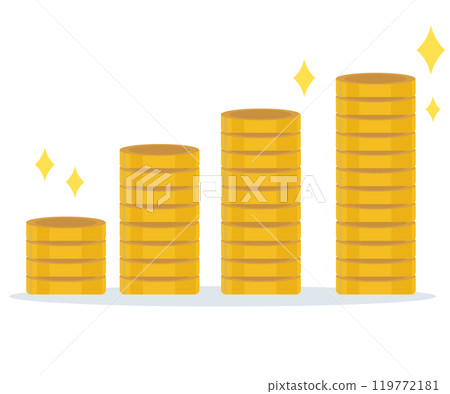 增加的錢。增加金錢的例證。省錢。向量 增加的錢。增加金錢的例證。省錢。向量 119772181
