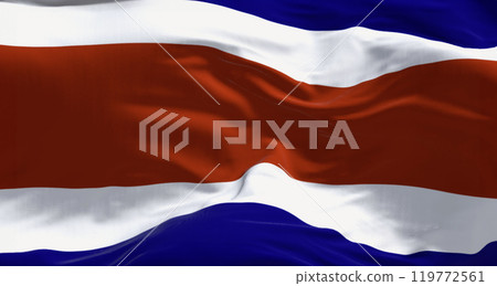 Closeup of Costa Rica national civil flag waving 119772561