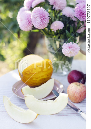 garden and tea party 119772597