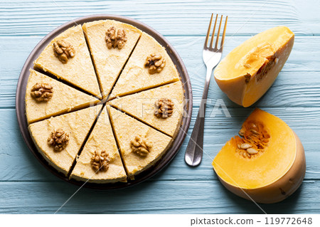 appetizing pumpkin cheesecake appetizing pumpkin cheesecake 119772648