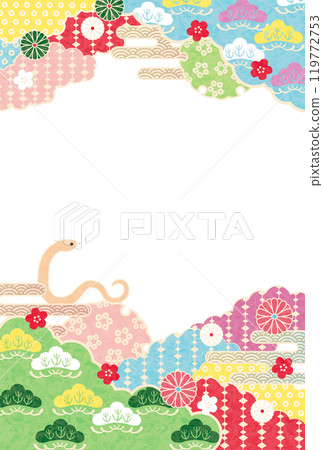 蛇年 - 新年卡片模板 3 119772753