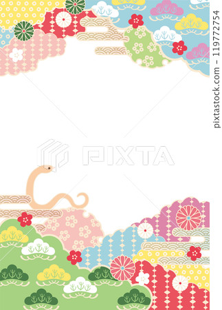 蛇年 - 新年卡片模板 - 3 個向量 蛇年 - 新年卡片模板 - 3 個向量 119772754