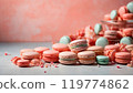 macarons, pastries, food 119774862