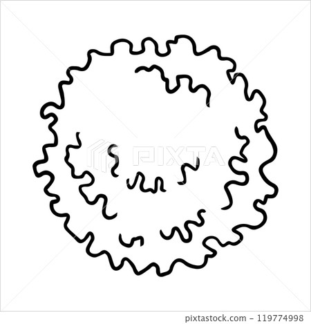 top view tree, hand drawing. architectural ink drawing, vector. 119774998