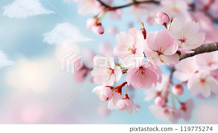 Nature background, watercolor style 119775274