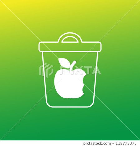 food waste trash bin icon food waste trash bin icon 119775373