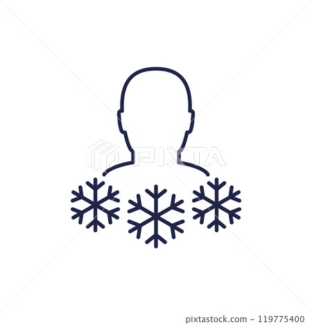 Cryotherapy line icon, cold therapy vector 119775400