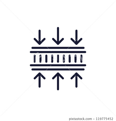 thick, thickness icon, line vector 119775452